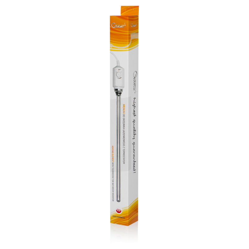 Grzałka do grzejnika łazienkowego 1200W Czarny mat 1/2"